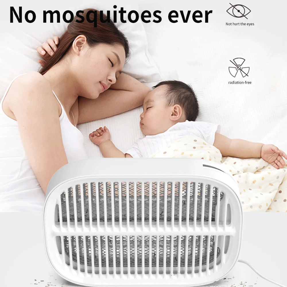 

2021 New LED Electric Mosquito Swatter 2500V USB rechargeable Foldable Household Mosquito Swatter Purple Light Insect Trap