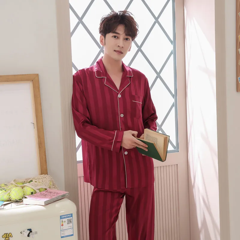 Набор атласных пижам FZSLCYIYI для пар мужчин и женщин рубашка брюки домашняя одежда