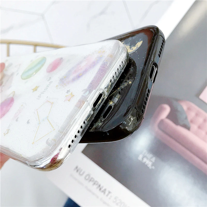 Роскошный эпоксидный чехол для iPhone X XS XR Max Back 7 8 6 6S Plus 5 5S SE планета звезда