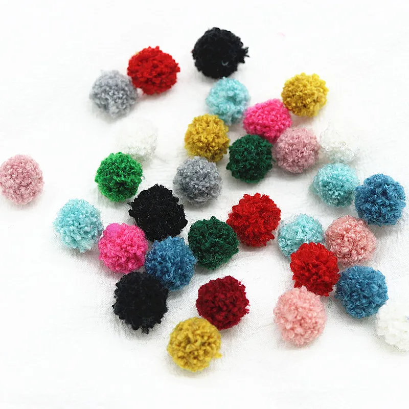 Плюшевый помпон 15/20 мм Мягкие помпоны пушистые плюшевые Поделки Сделай Сам