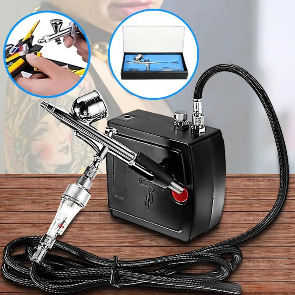 

50% Hot Sales Mini Airbrush Dual-Action Air Gundam Spray Paint Pen Tattoo Color Turtle Pump