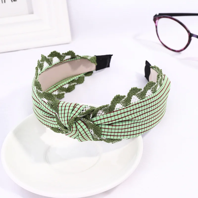 

Fashion School Style Hair Band Headdress Korean Lace Hollow Wide Brim Headband