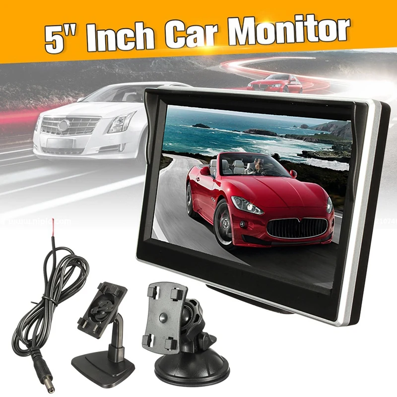 

5 Inch 800X480 TFT LCD HD Sn Monitor with 2 Pcs Mounting Bracket for Car Backup Camera/Rear View/DVD/Media Player
