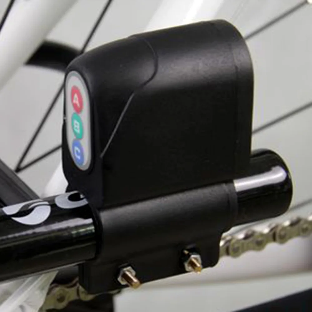 Bike Bicycle Cycling Security Waterproof 4 Digital Code Password 105db Alarm Louder Decibel Anti theft Lock Safe Biking