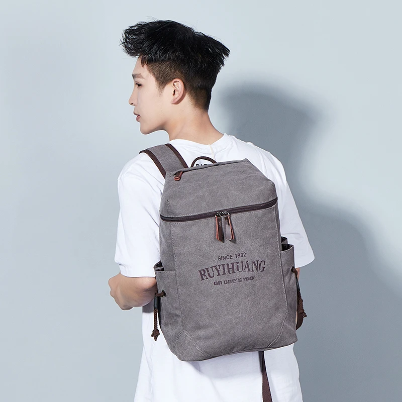 Мужские рюкзаки холщовые школьные сумки модная большая дорожная сумка мужской