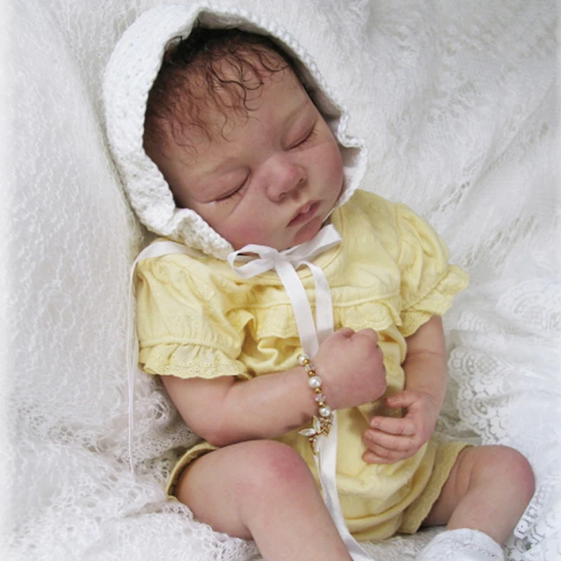 

Reborn Baby Doll Kits For 22'' Baby Doll Made By Soft Vinyl silicone Real Touch Unpainted Blank infant Doll mould