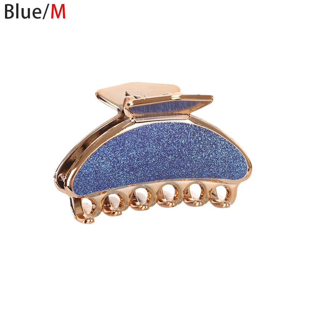 blue M Новинка, модные женские заколки для волос, акриловые шпильки для волос, одноцветные женские заколки для волос, крабы, Когти для волос, женские аксессуары для макияжа и мытья волос - Цвет: blue M