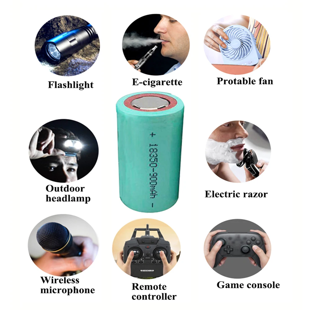 Новый AJQQ ICR18350 Аккумулятор 3 7 в 900 мАч Высокопроизводительные литий-ионные