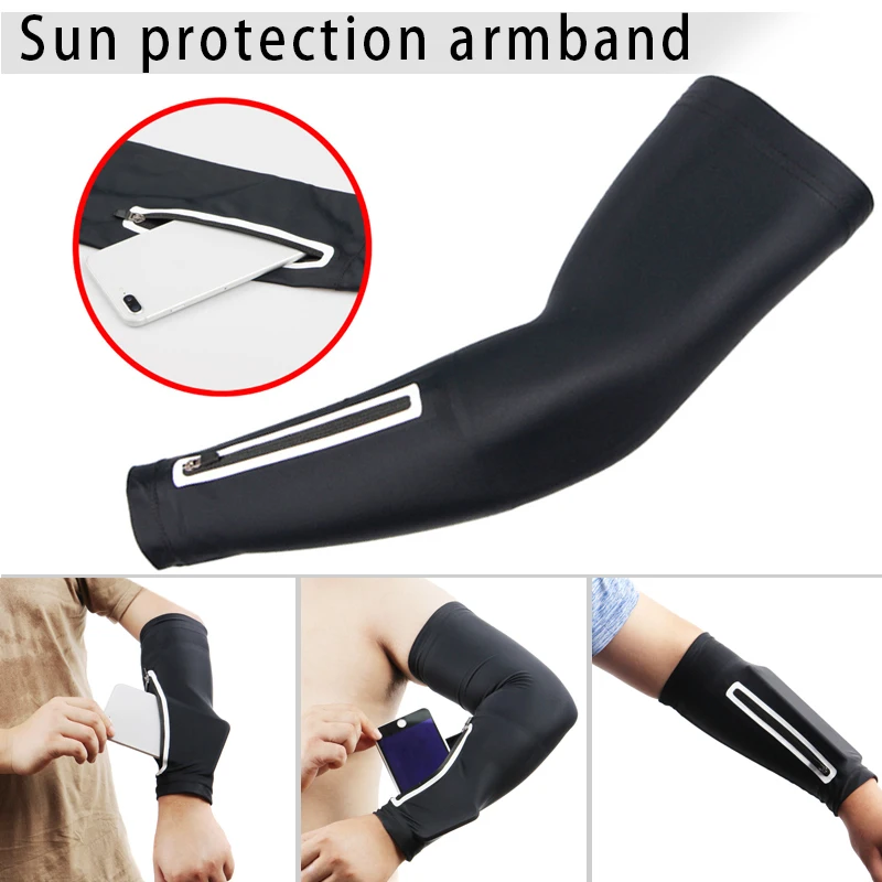 

1pc Elbow Arm Sleeve Cover Bag Elastic Outdoor Cycling Armband Sunscreen for Arm Protect JAN88