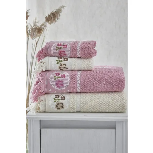 

engil Home Textile engilevtekstil 4'l Bath Towel Set/cream-Pink