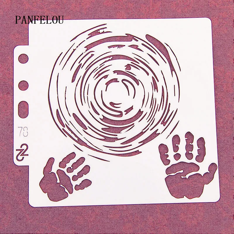 

Palm palmprint scrapbook stencils spray plastic mold shield DIY cake hollow Embellishment printing lace ruler valentine