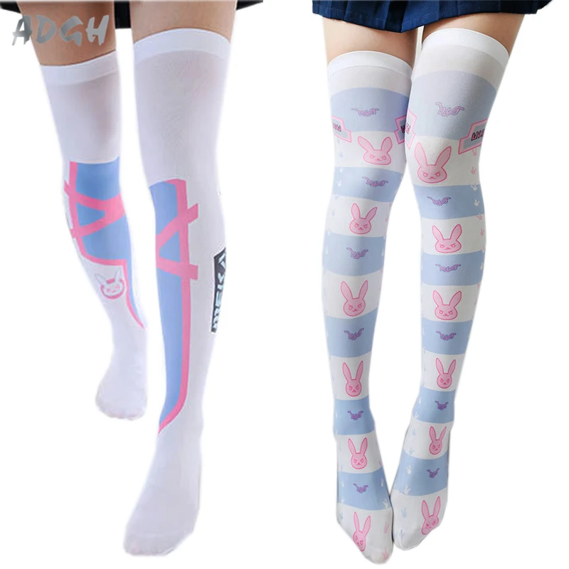 Оптовая продажа лот тонкий OW D.Va чулки для косплея Kawaii девочек удобные облегающие