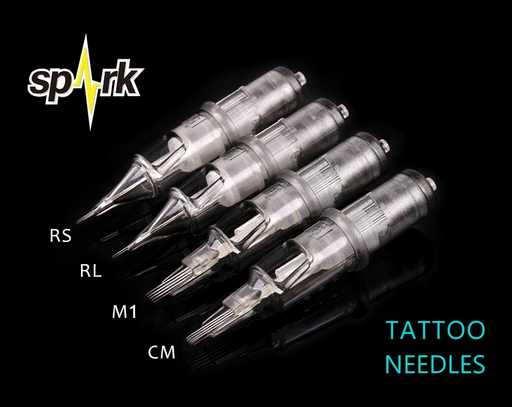 10 шт./партия SPARK Smoke серый картридж Иглы для татуировки Изогнутые Magnum#12 0,35 мм agujas Иглы для татуировки картриджа ручка машины