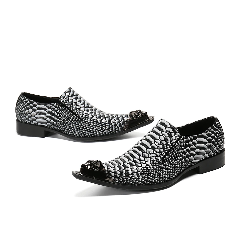 Новая модная нарядная обувь для мужчин с принтом обивочной тесьмой Спирального