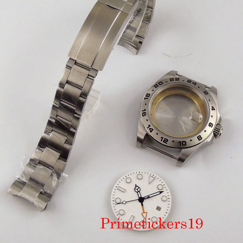 Для Mingzhu 3804 GMT автоматический механизм чехол для часов циферблат ремешок