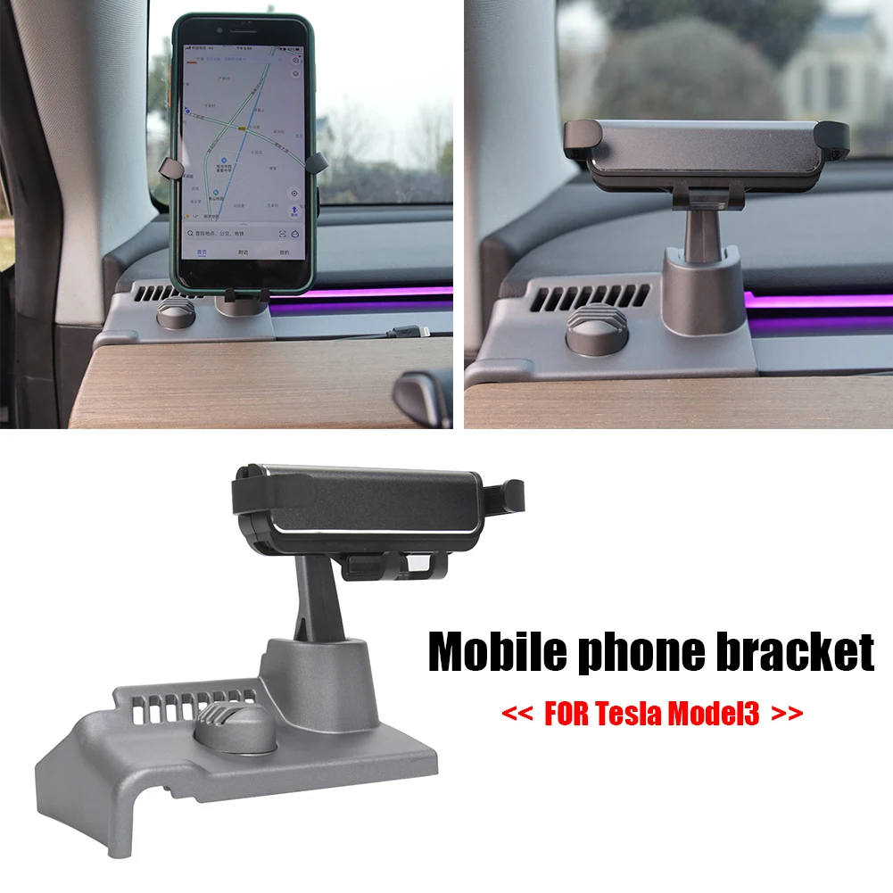 

ABS Dashboard Mobile Phone Holder with USB Cable with Aromatherapy Suitable for Tesla Model 3 Car Equipment