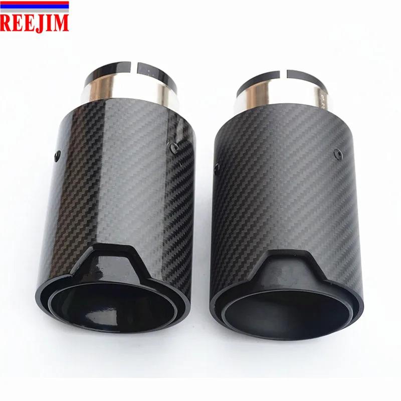 

1 Piece BLACK M Performance carbon fiber Exhaust Tip punta de escape muffler pipe Auspuffspitze car-styling