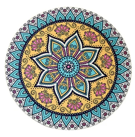G Этнический Boho напольный коврик для гардеробной и ковры коврик для йоги с мандалой Хиппи Мандала нескользящий круглый ковер для гостиной - Цвет: G