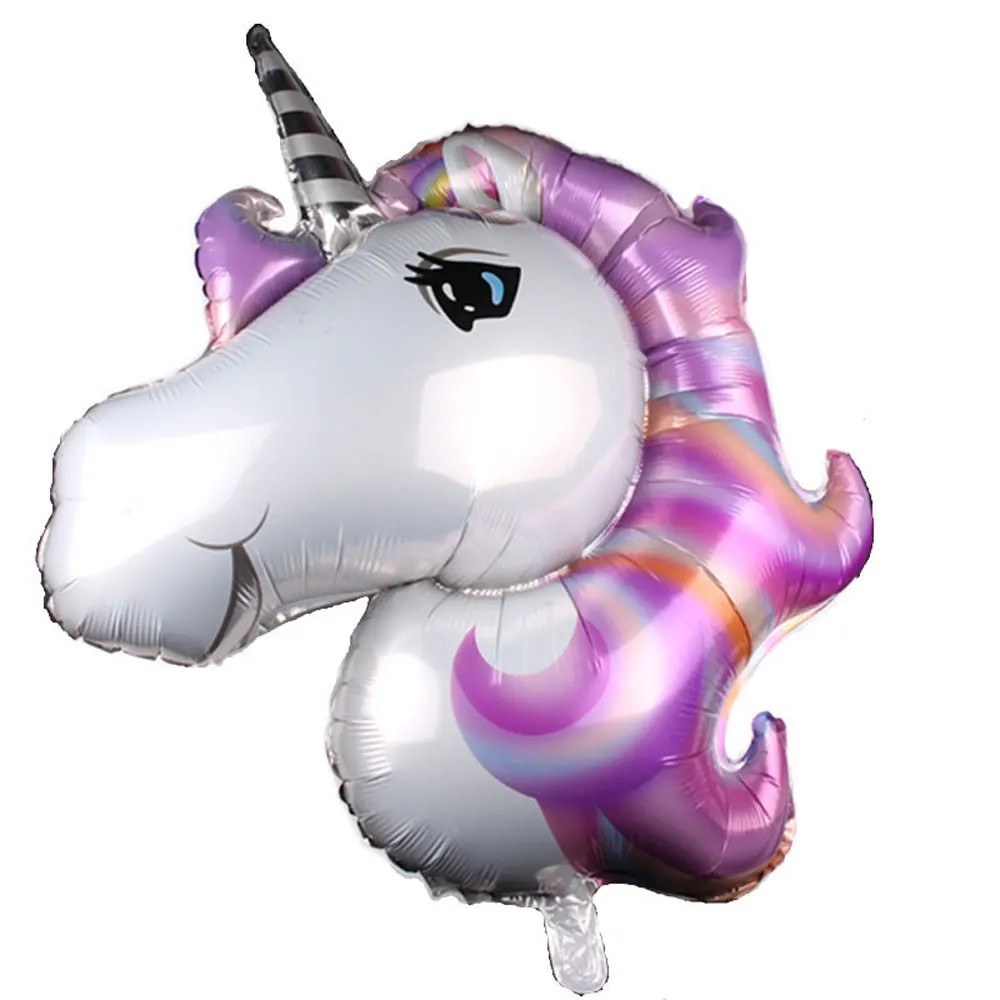 

Cartoon Unicorn Foil Balloons Happy Birthday Decorations Helium Air Ball Kids Inflatable Toys Wedding Baby Shower Party Supplies