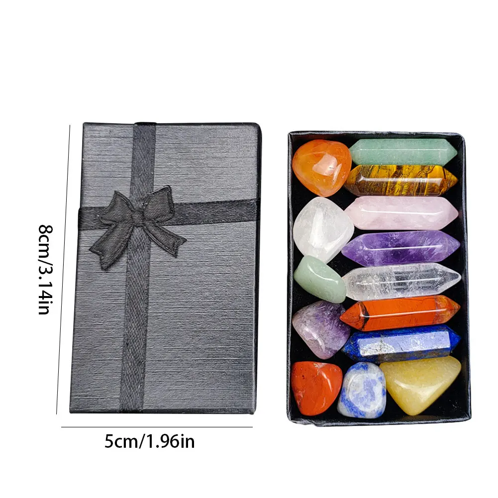 

Chakra Stones Natural Energy Stone Healing 7 Chakra Hexagonal Column Crystal Stones Decor for Irregular Reiki Healing Healing