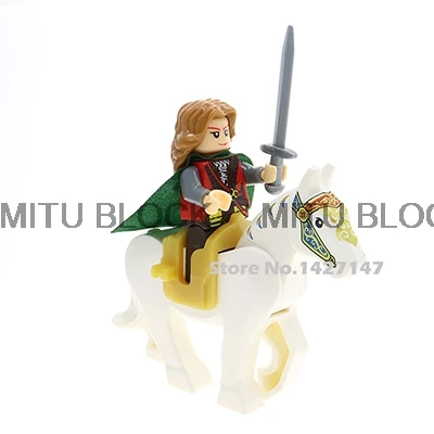 Для классических Властелин колец рыцарь Elrond Bilbo Arwen Frodo с лошадью строительный блок фигурка кольца игрушка - Цвет: xh475