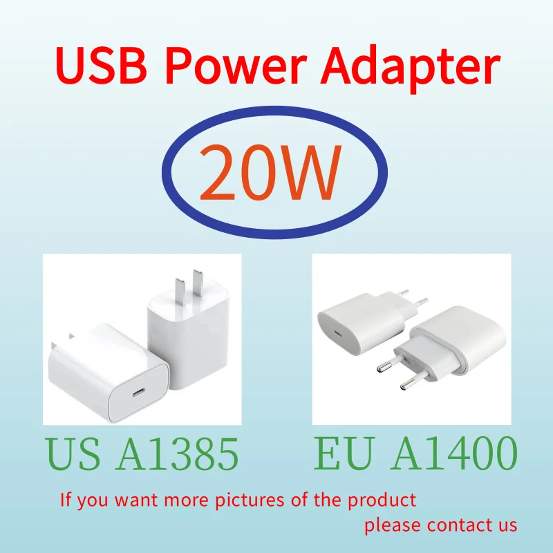 

10pcs/lot 20W A1400 A1385 EU US plug USB wall charger AC power adapter for i11 XS XR 8 7 Plus 6 6S