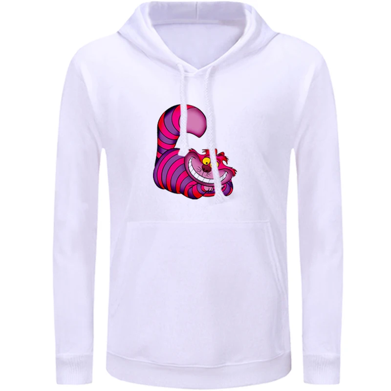 Алиса в стране чудес милый белый кролик Чеширский кот узор толстовки Дети