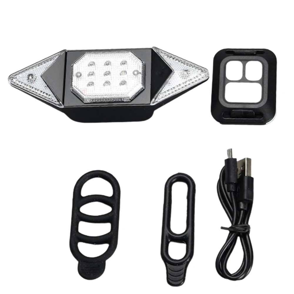 

1Pc NEW USB Rechargeable Bike Taillight Waterproof Remote Control Bicycle Tail Light with Turn Signal Light Riding Warning Light