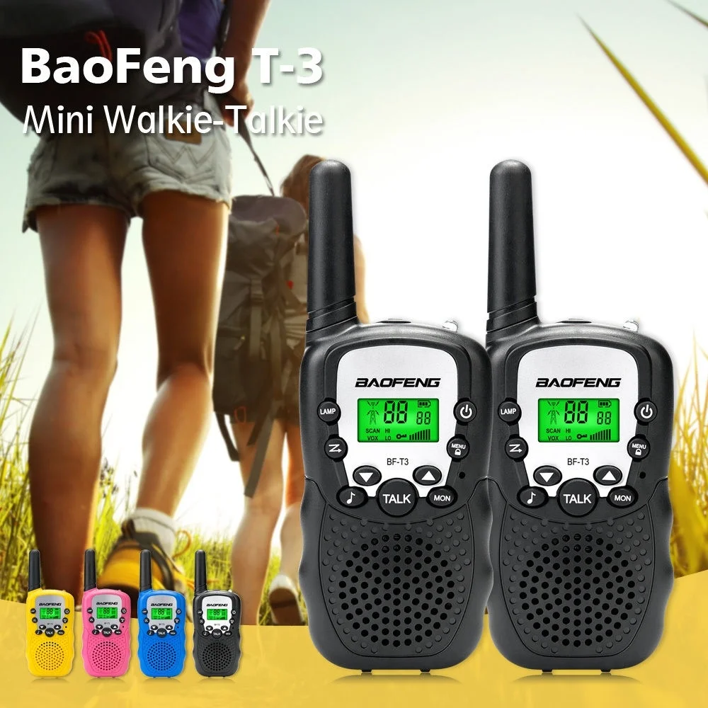 1 пара детская мини рация Baofeng двусторонняя 22 канала 10 мелодий звонков UHF