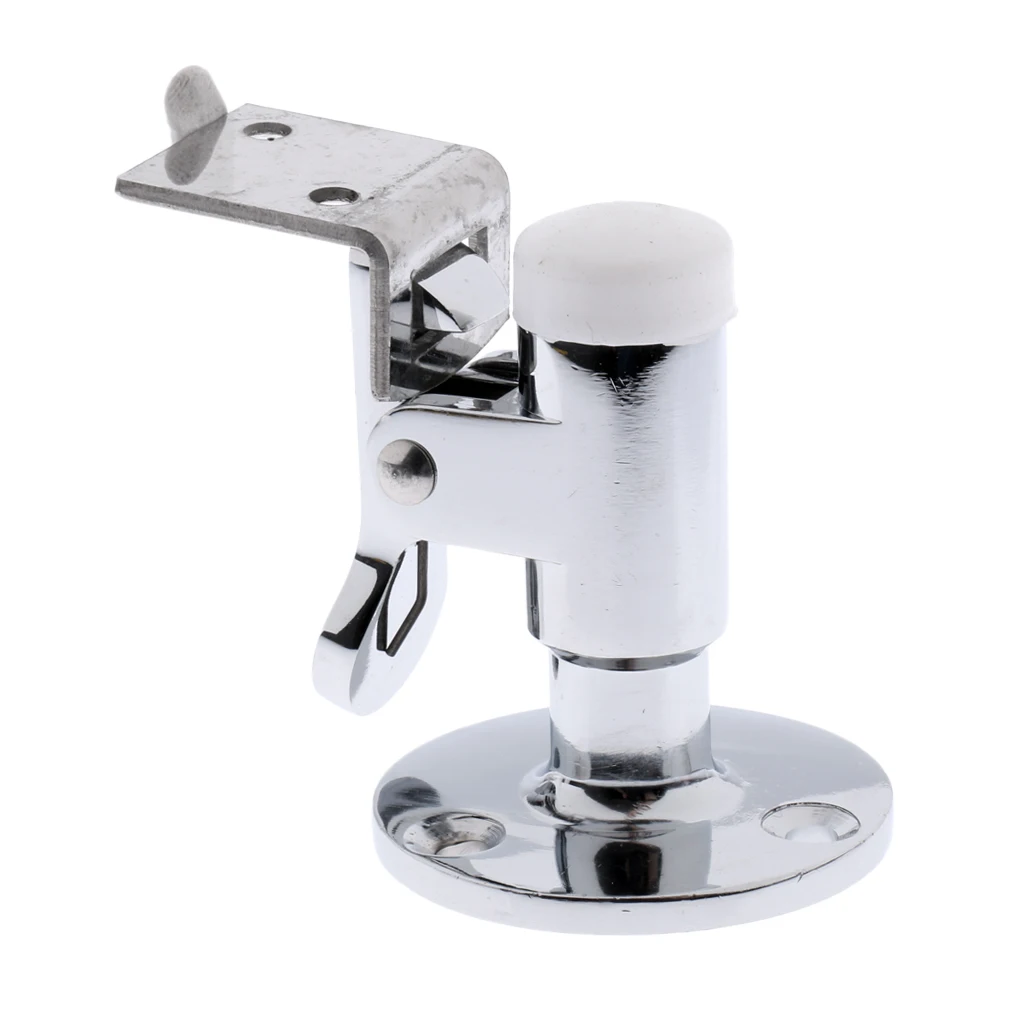 

316 Stainless Steel Door Stop and Catch with White Bumper 2-1/2' - Boat/Marine
