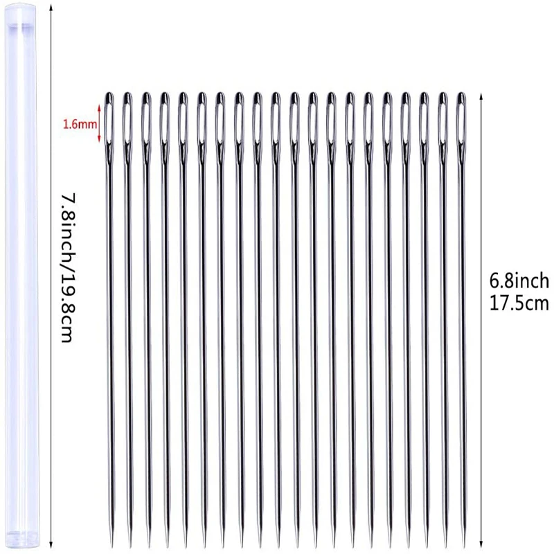 LMDZ швейные иглы большой глаз Швейные Вышивка ручные Набор длинные с Threader|Швейные