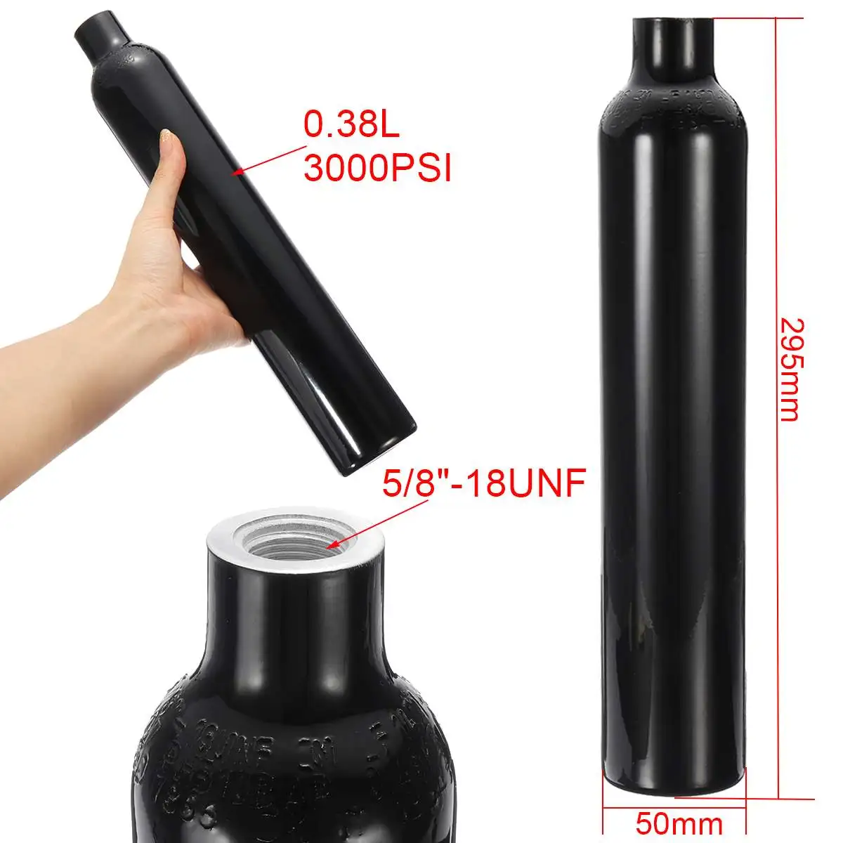 Новый 3000PSI 0.38L алюминиевый бак воздушная бутылка 5/8 &quot-18 UNF для пейнтбола PCP | Спорт