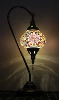 turkish lamp mosaic glass bedside table lamp moroccan lantern tiffany style night light marrakech light for room table decor
