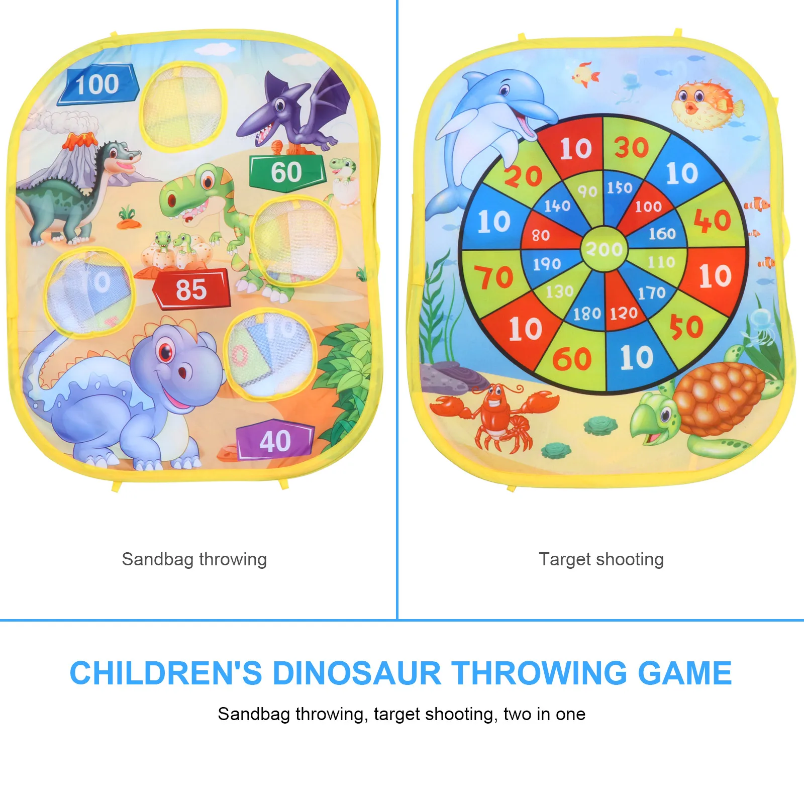 

1 Set Dinosaur Throwing Sandbag Board Game Target Sticking Ball Throwing Plate
