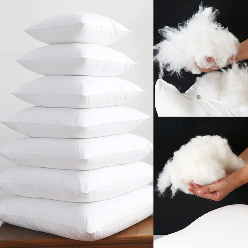 Soft Down Alternative Fill Square White Cushion Core Inner Natural Throw Pillows for ar Chair Bed Seat | Дом и сад