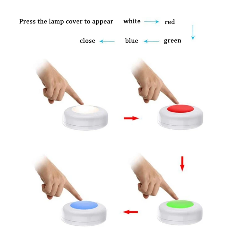 Светодиодный сенсорный RGB светильник беспроводной с регулируемой яркостью для