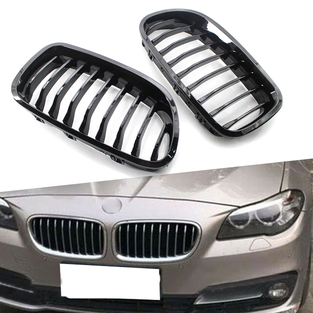 

Car Front Kidney Grille Racing Grills For BMW F10 F11 M5 5Seires Sedan Touring 2010 2011 2012 2013 2014 2015 2016 Gloss Black
