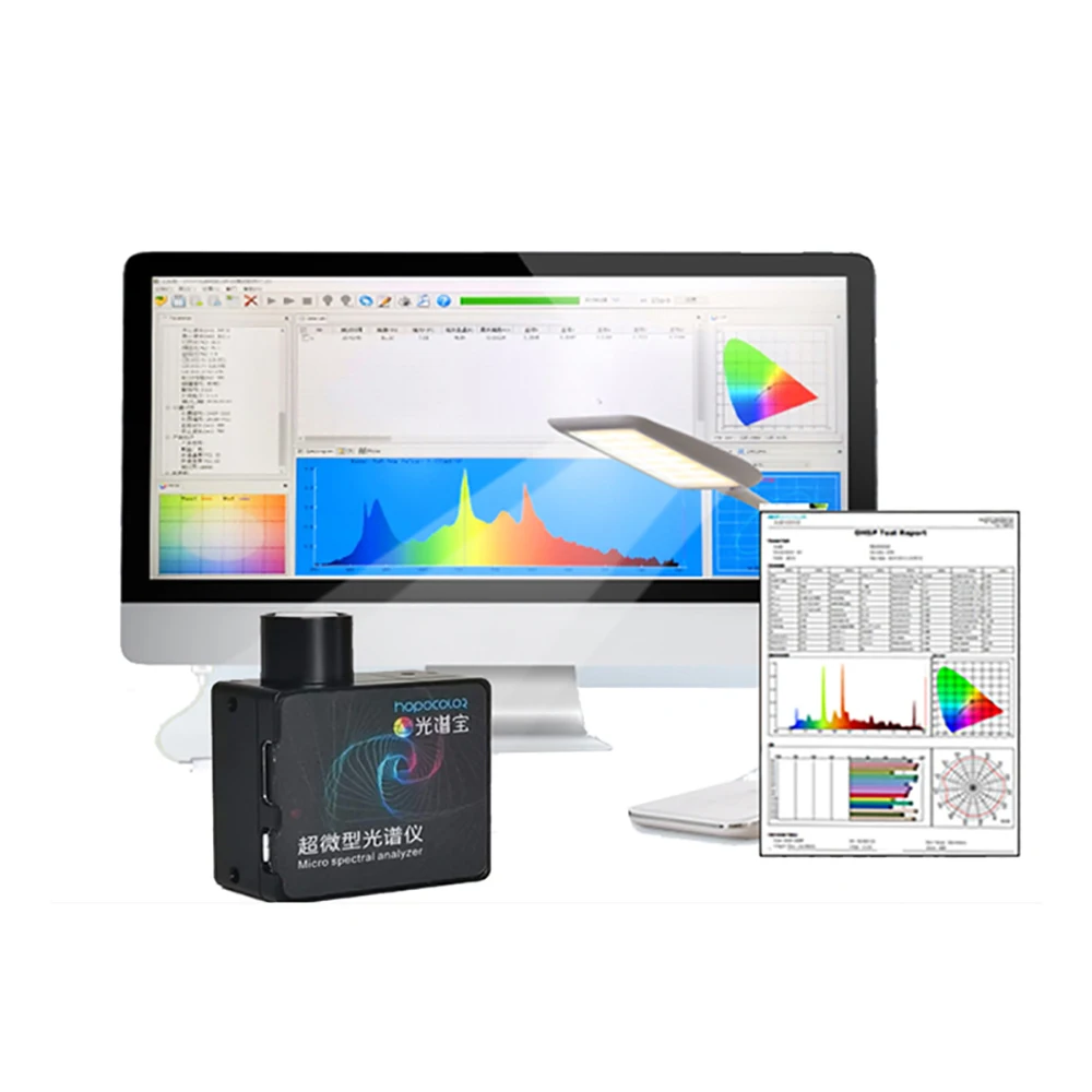 Hopoocolor мини-спектрометр ручной CCT CRI Измеритель для спектрального освещения HPCS300 |