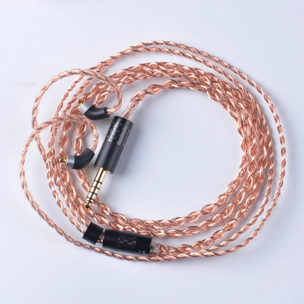 AK OFHC 24 AWG 6N высокой чистоты Медь кабель 2,5/3,5/4,4 мм балансный кабель для наушников с разъемом MMCX из Тайваня для HQ8 олова T2