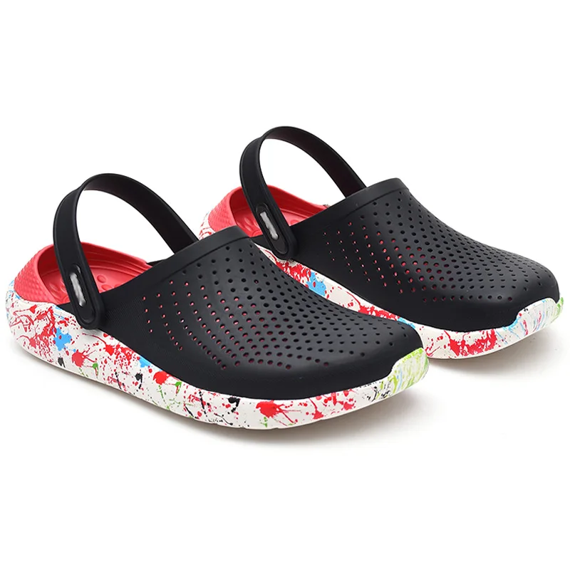 

Men Summer Sandals Couple Hole Shoes Clogs Sandals For Men EVA Unisex Slipper Garden Black Adulto Cholas Hombre Shoes