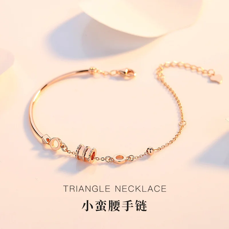 S925 Стерлинговое Серебро маленький браслет на талию инкрустированный