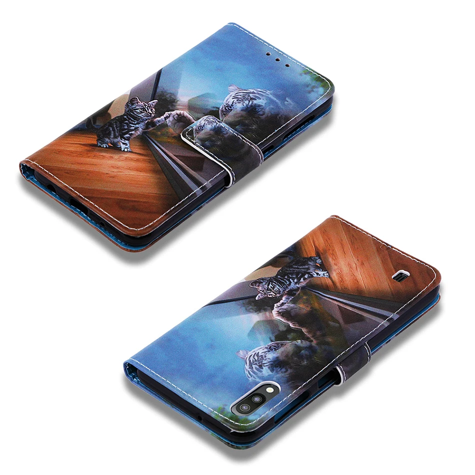 Чехол книжка с рисунком панды для Samsung Galaxy A10S A41 A11 A10 A20 E A30 A40 A50 A70 A21s A217F A10E