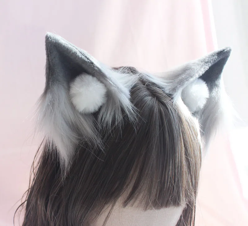 Шпилька для волос ручной работы с имитацией плюшевого лисьего уха | Тематическая