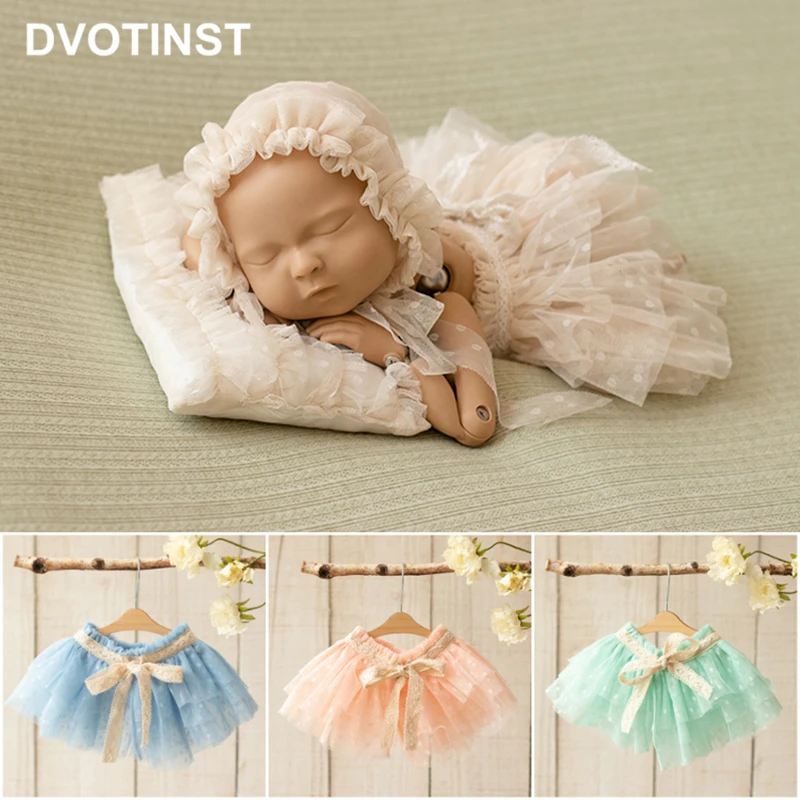 Dvotinst Newborn Photography Props Baby Outfit Baby Mini Tutu Skirts Princess Mesh Skirt Fotografia Studio Shoots Photo Props