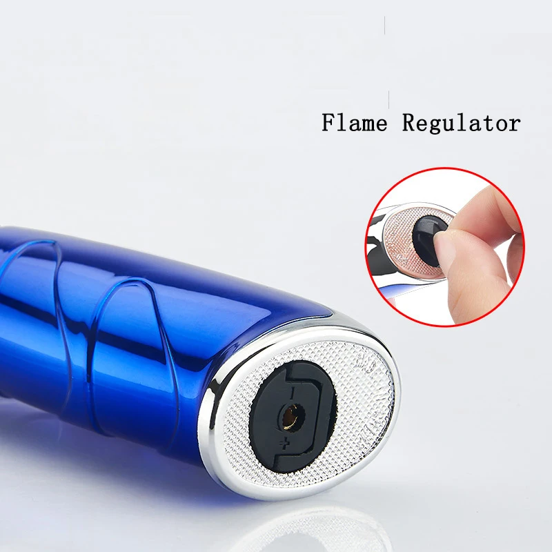 Настольная струйная зажигалка многоразовый газовый турбинный ветрозащитный