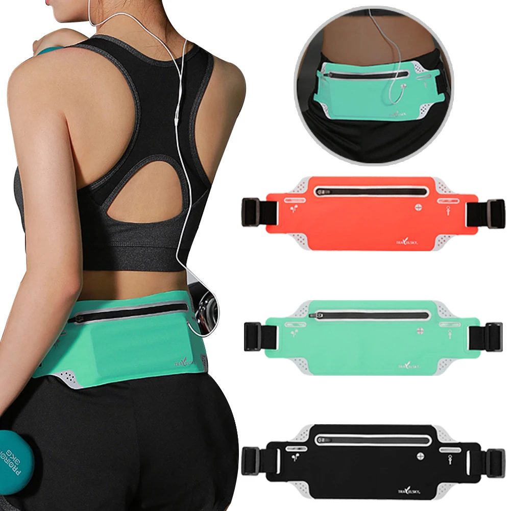

Fashion Fanny Pack for Women Men Running Belt with Reflective Strip - Fitness Cycling Workout Adjustable Pouch Belt Running Bags