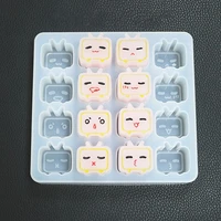 16pcs clear tv shakers silicone molds resin keychain pendant cute house shaker molds jewelry accessories making silicone mold