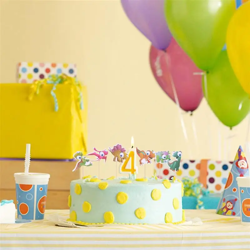 72 шт. милый динозавр торт Топпер прекрасный десерт Декор Вставка карты выбирает