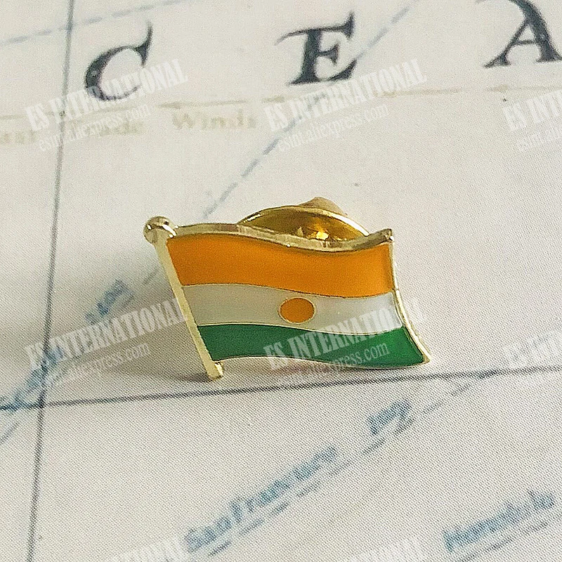 Значок на лацкан с государственным флагом Нигера брошь из эпоксидной смолы