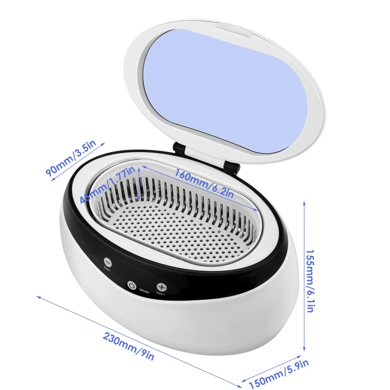 

Ultrasonic Cleaner Small Cosmetic Tool Cleaner Watch Razor Cleaner Glasses Cleaner Household